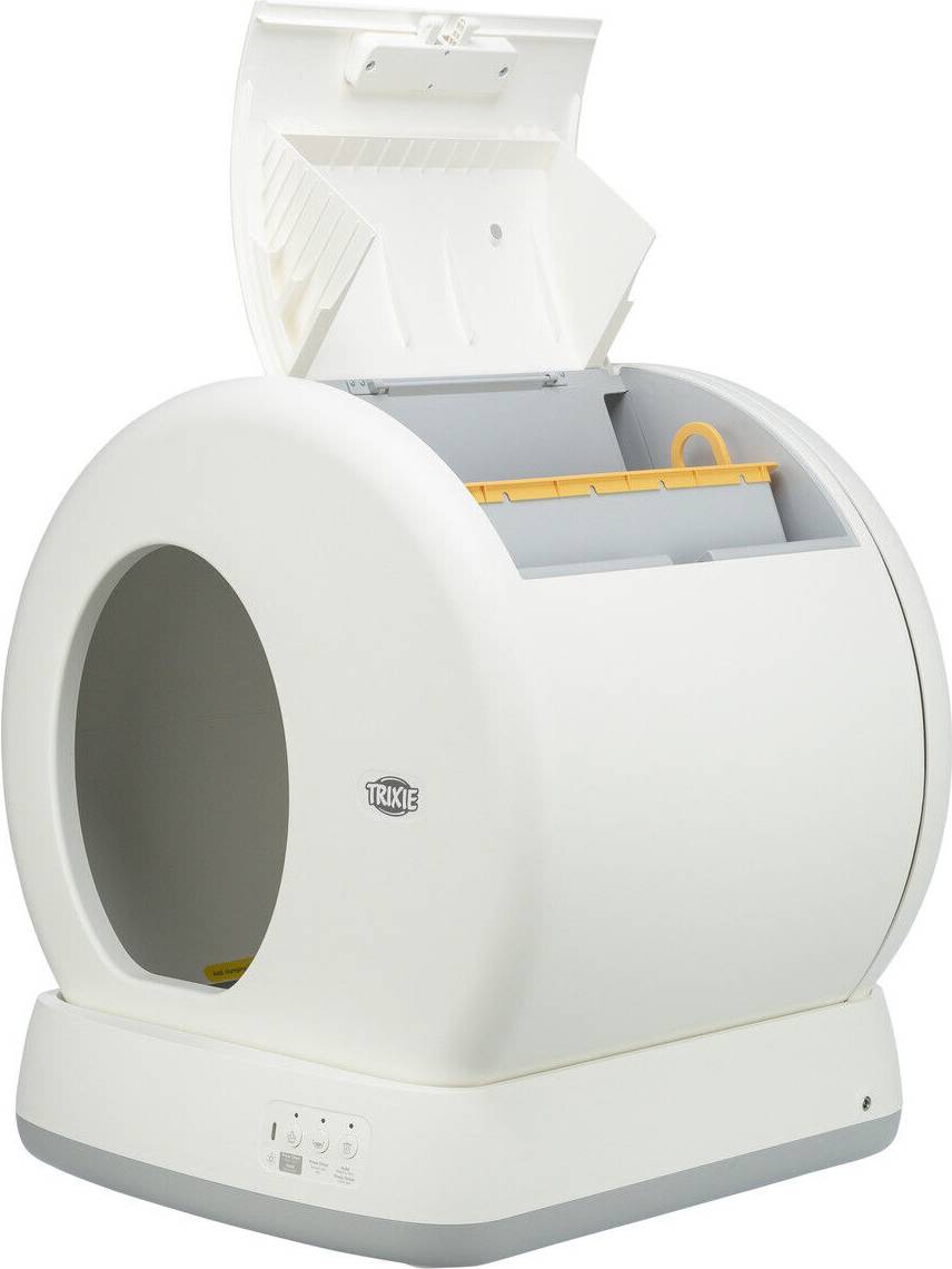 Kattebakke med automatisk rengøring - Trixie, hvid plastik, 53 × 55,5 × 52 cm