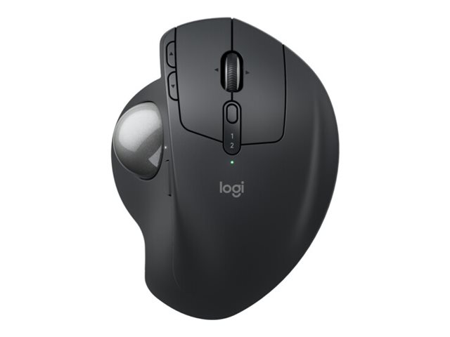 Logitech Ergo Series MX Ergo S - Styrebold - ergonomisk - avanceret - optisk - 8 knapper - trådløs - Bluetooth, 2.4 GHz - Logitech Logi Bolt USB-modtager - grafit