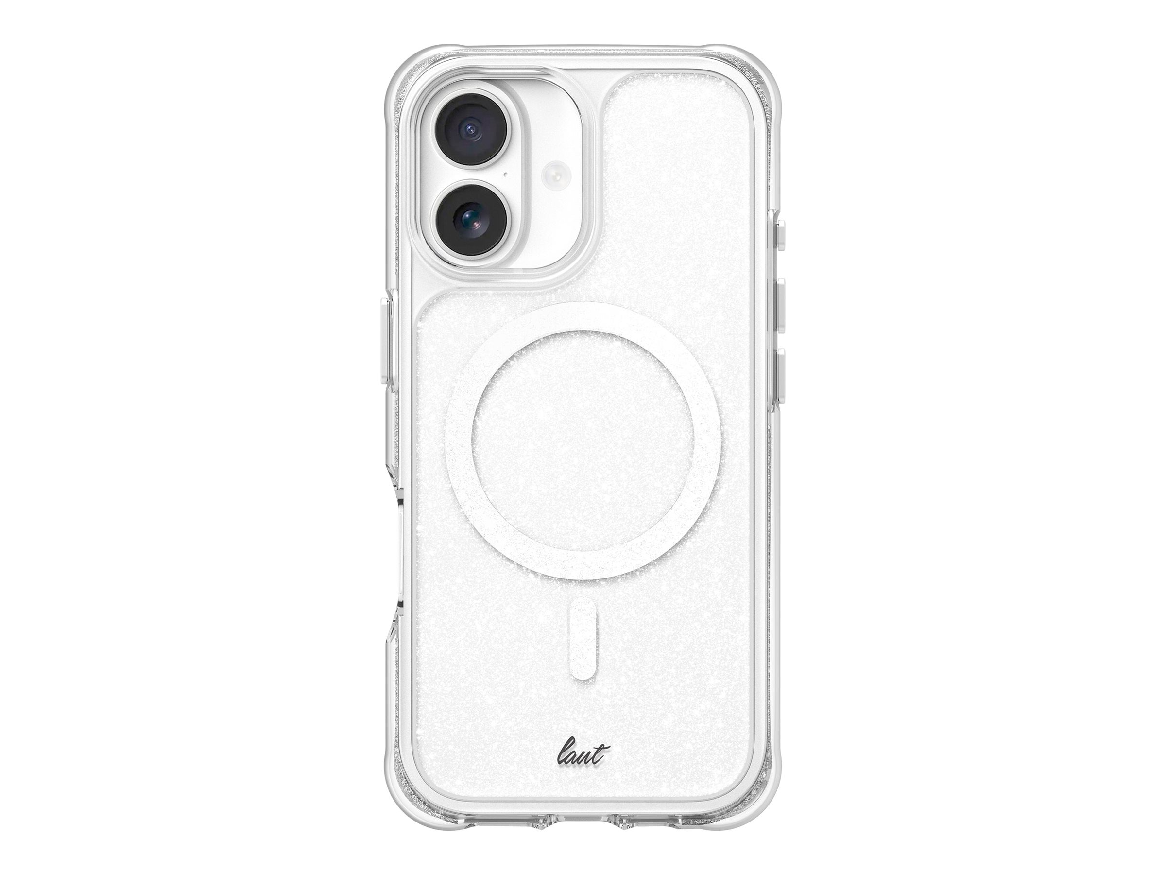 AERO SPARKLE MagSafe-cover til iPhone - krystalsølv, transparent (6,3")