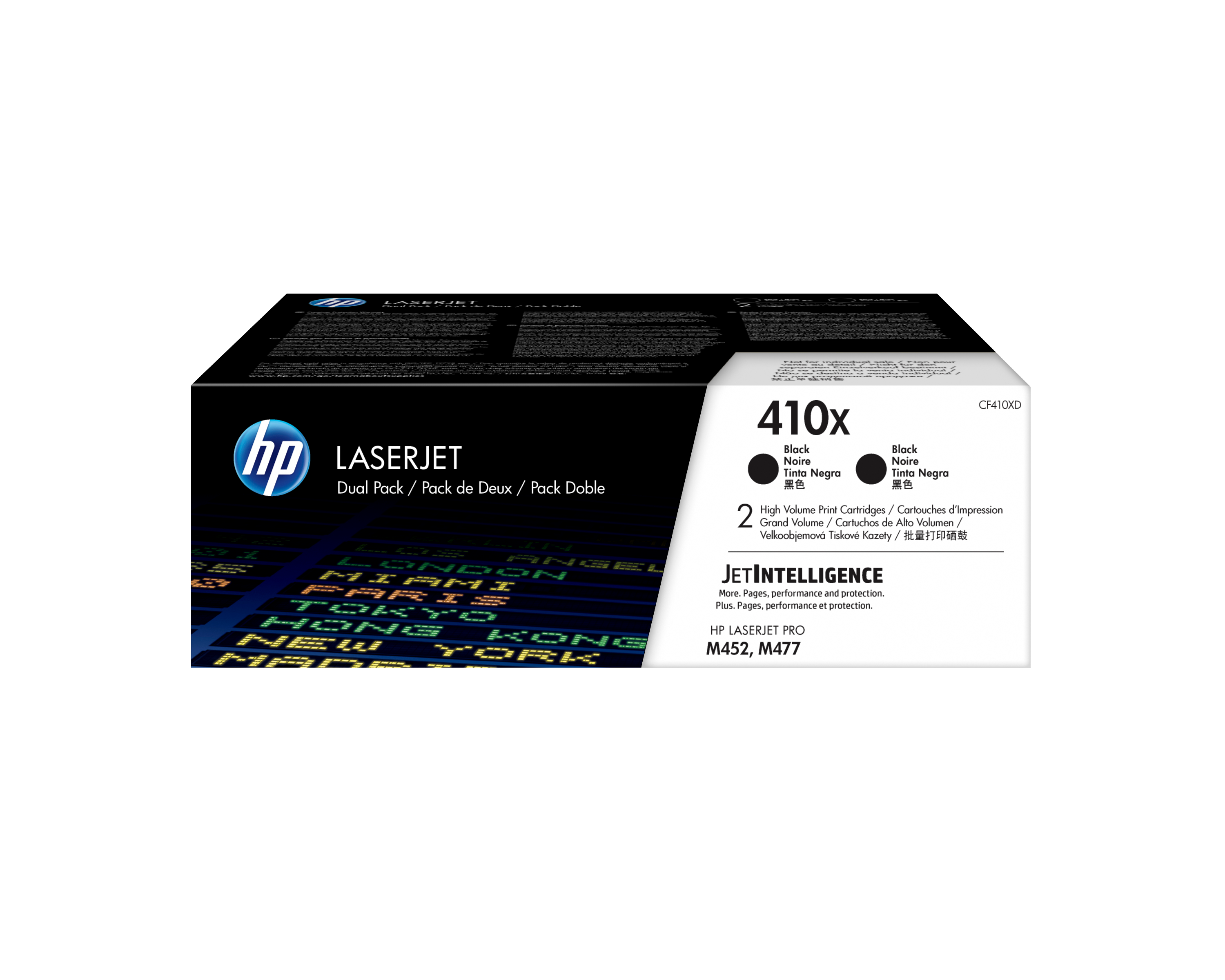 HP HP 410X Tonerkassette sort 2-pak CF410XD Modsvarer: N/A