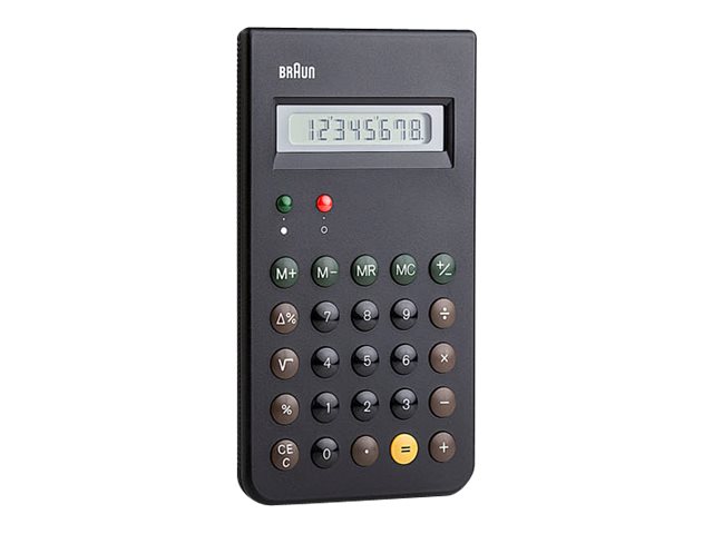 Braun BNE001BK lommeregner basis m/8 cifre, batteridrevet sort