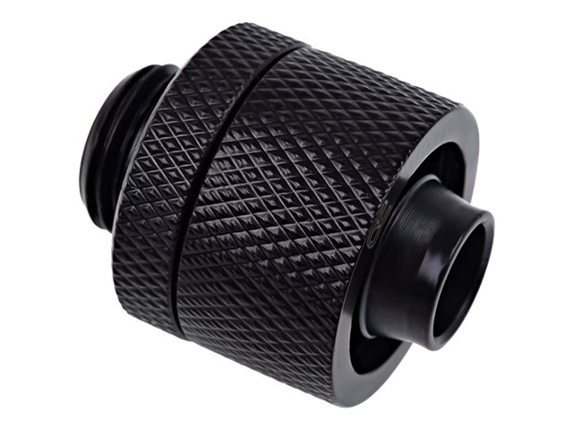 Alphacool Eiszapfen Connector Series Straight Socket 16/10mm Flydende kølesystem kompressionsarmatur 1-pack Sort