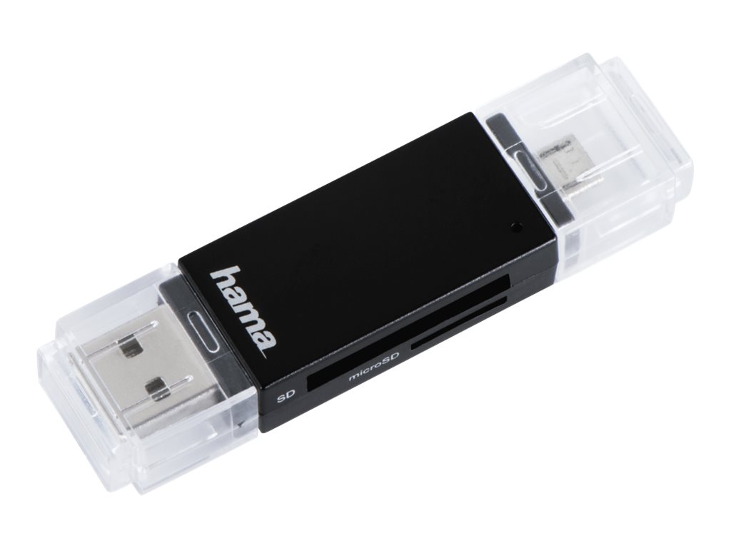 Hama "Basic" USB 2.0 OTG Cardreader SD / microSD black