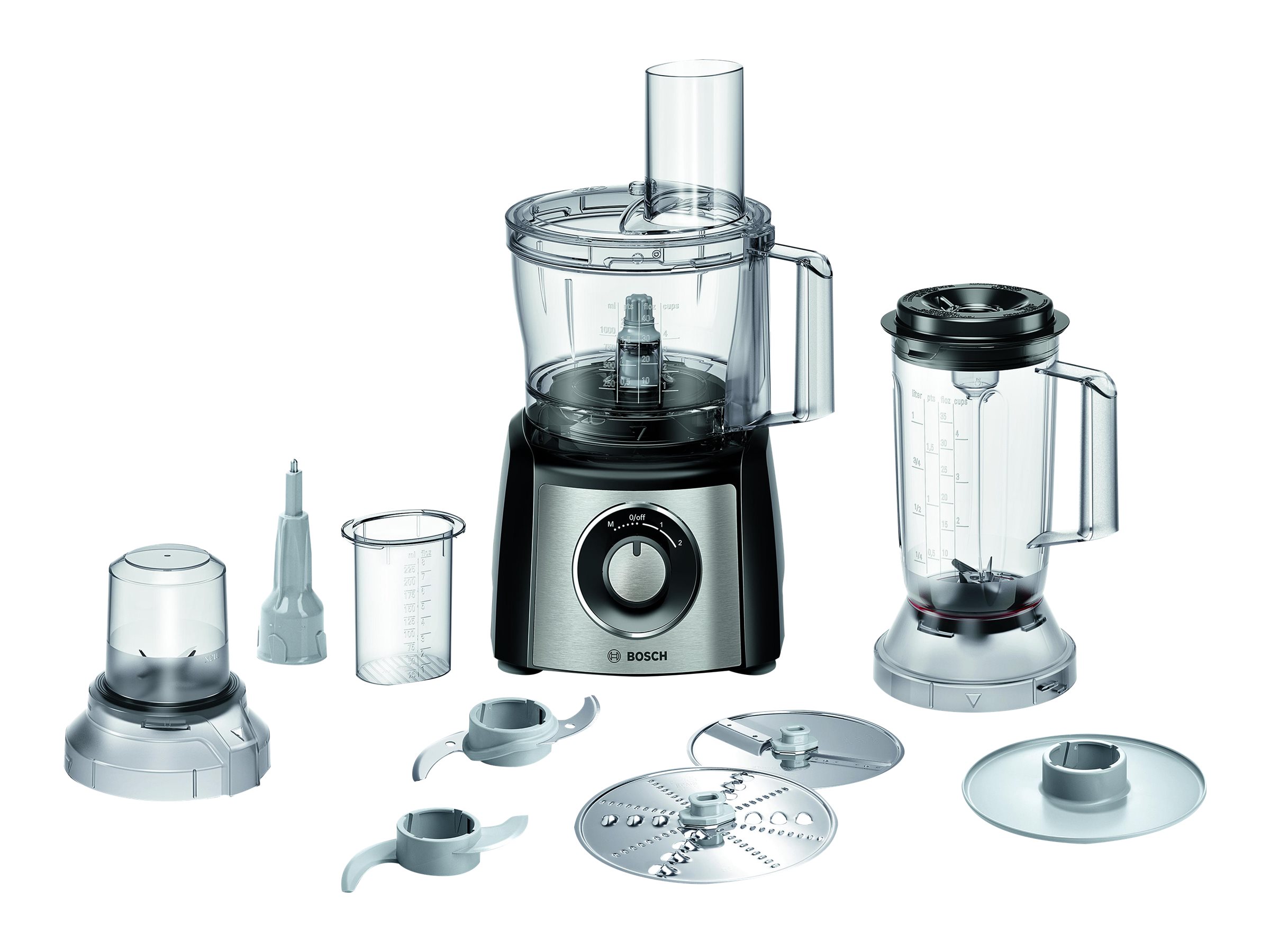 Bosch MultiTalent 3 Plus MCM3PM386, food processor (black / brushed stainless steel)
