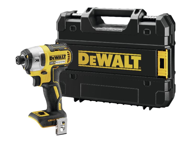 DeWALT DCF887NT-XJ - Stødnøgle - ledningfri - 3-hastigheders - 1/4 unbrakosokkel 6.35 mm - 205 N·m - intet batteri - 18 V