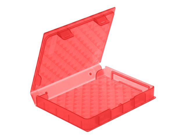 Delock Protection Box - Beskyttende etui til harddisk - kapacitet: 1 harddisk (2,5) - rød
