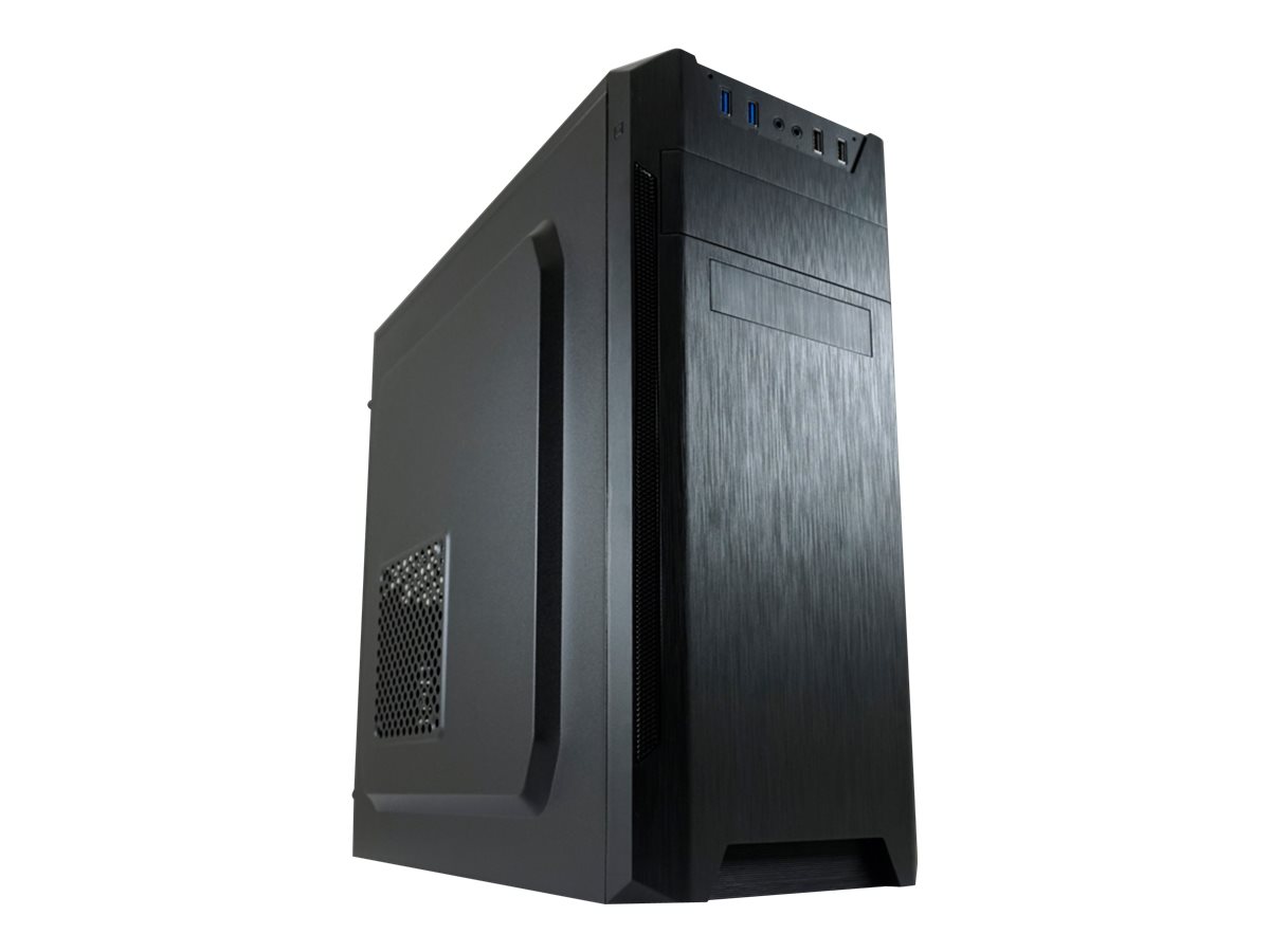 LC Power Classic 7040B - Mid tower - ATX - ingen strømforsyning - sort, børstet sort aluminium - USB/Lyd