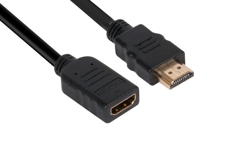 Club 3D CAC-1321 HDMI 2.0 forlængerkabel 3m Sort billede