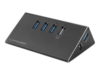 LC Power LC-HUB-ALU-2B-4 - hub - 4 ports USB hub - USB 3.2 - 4 ports - Sort