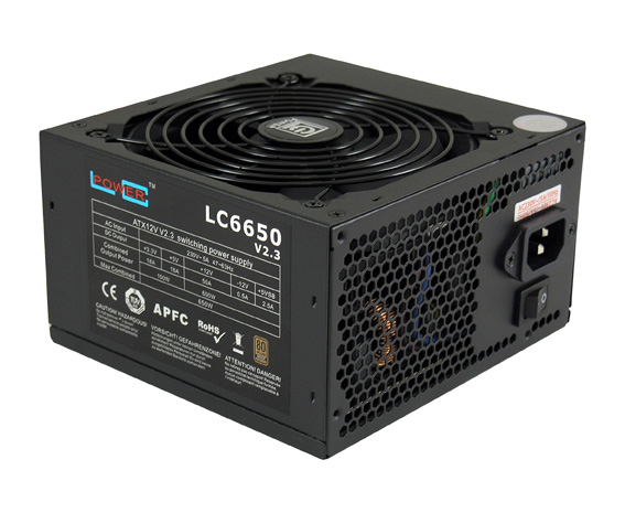 LC Power LC6650 V2.3 - strømforsyning - 650 Watt Strømforsyning - 650 Watt - 120 mm - ATX - 80 Plus Bronze certified