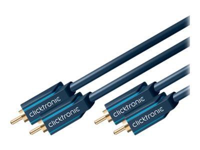 ClickTronic RCA-kabel, stereo Premiumkabel | 2x RCA plugg  2x RCA plugg | 7,5 m | OFC innerledare