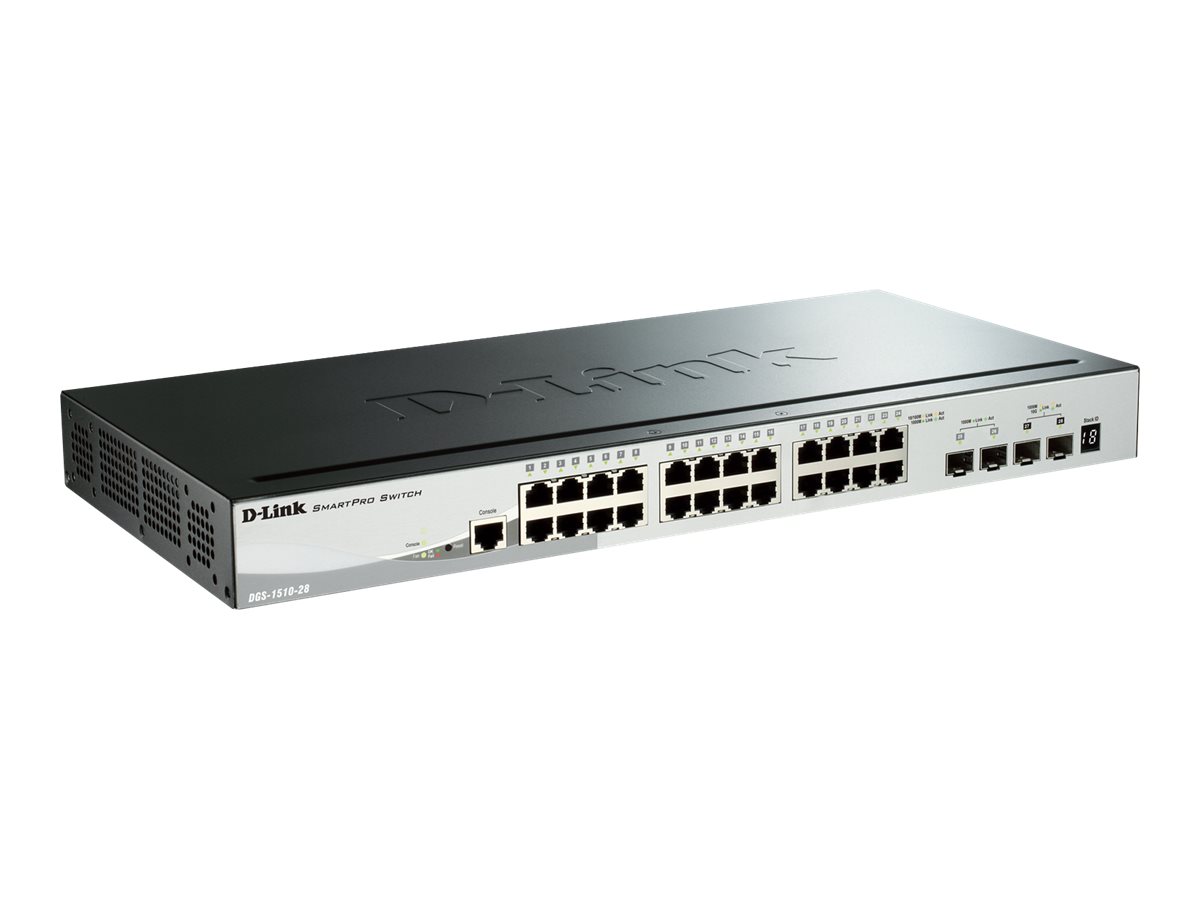 D-Link Gigabit SmartPro switch, 24xRJ45, 4x10G SFP+, metal, 1U, 19"