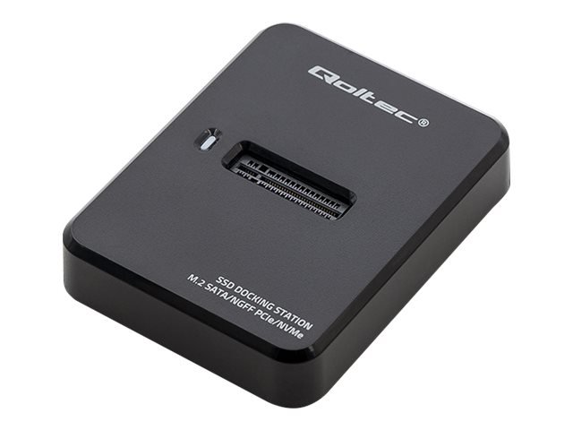 Qoltec - SSD-dockingstation - båse: 1 - M.2 - M.2 Card (PCIe NVMe & SATA) - USB 3.1 (Gen 2) - sort