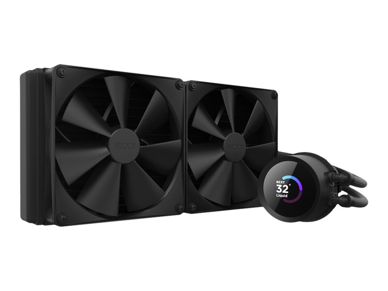 NZXT Kraken 280 - Processors flydende kølesystem - med LCD-display - (for: LGA115x Socket, LGA1200, LGA1700, AM4, AM5, sTRX4, TR4) - kobber - 140 mm - mat sort