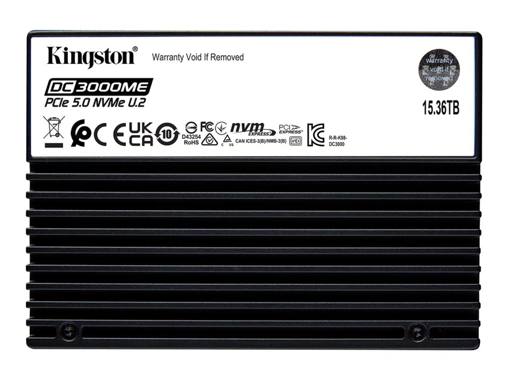 Kingston DC3000ME - SSD - Enterprise - krypteret - 15.36 TB - intern - 2.5 - U.2 PCIe 5.0 x4 (NVMe) - 256-bit AES - TCG Opal Encryption 2.0