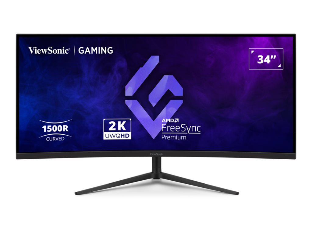 ViewSonic VX3418C-2K 34" buet gaming-skærm - 2K UWQHD, 180 Hz, FreeSync Premium