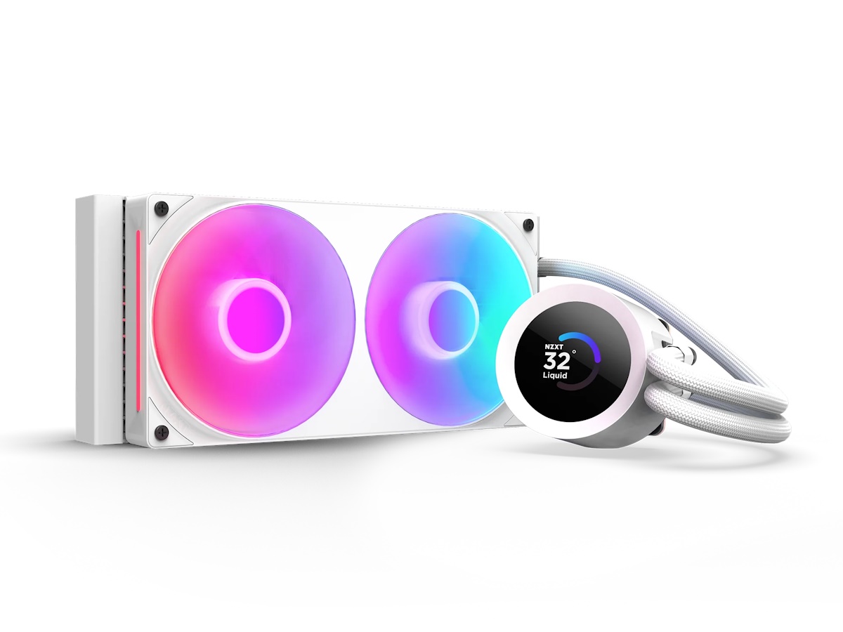 NZXT Kraken Plus RGB 240, Alt-i-en væskekøler, 12 cm, Hvid