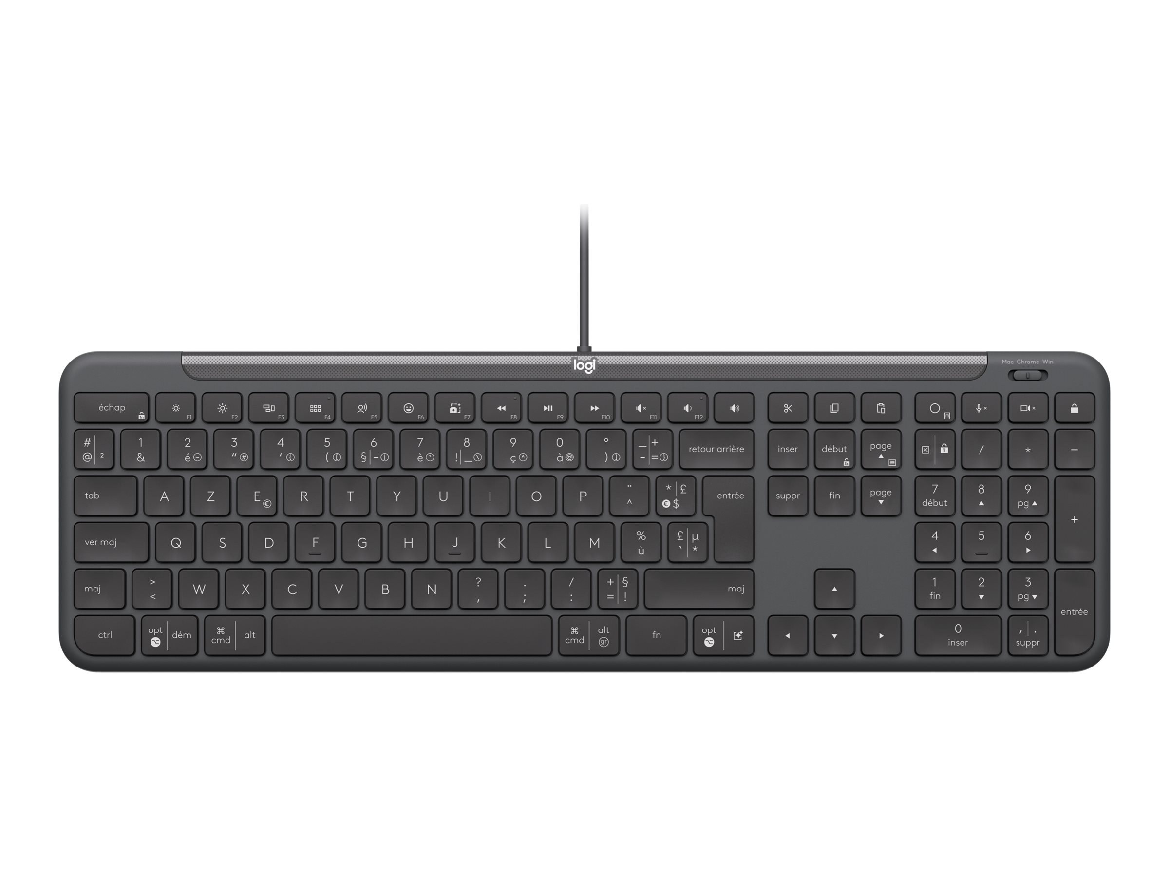 Logitech Signature Slim Wired K620 For Business Tastatur Saksnøglekontakt Kablet Fransk