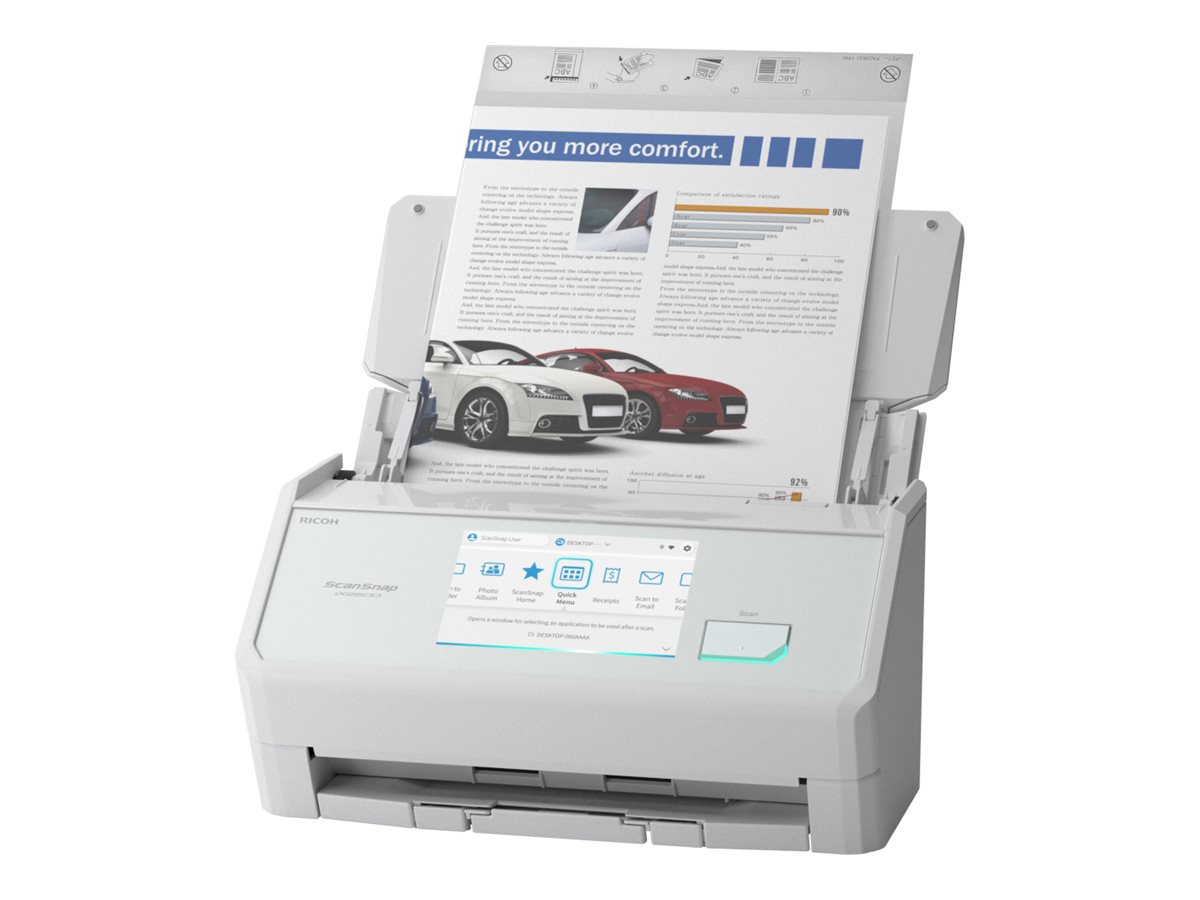 Ricoh ScanSnap iX2500 - Dokumentscanner - Dual CIS - Duplex - 279 x 432mm - 600 dpi x 600 dpi - op til 45 ppm (mono) / op til 45 ppm (farve) - ADF (100 ark) - USB 3.2 Gen 1x1, Wi-Fi(ax), Bluetooth 5.2