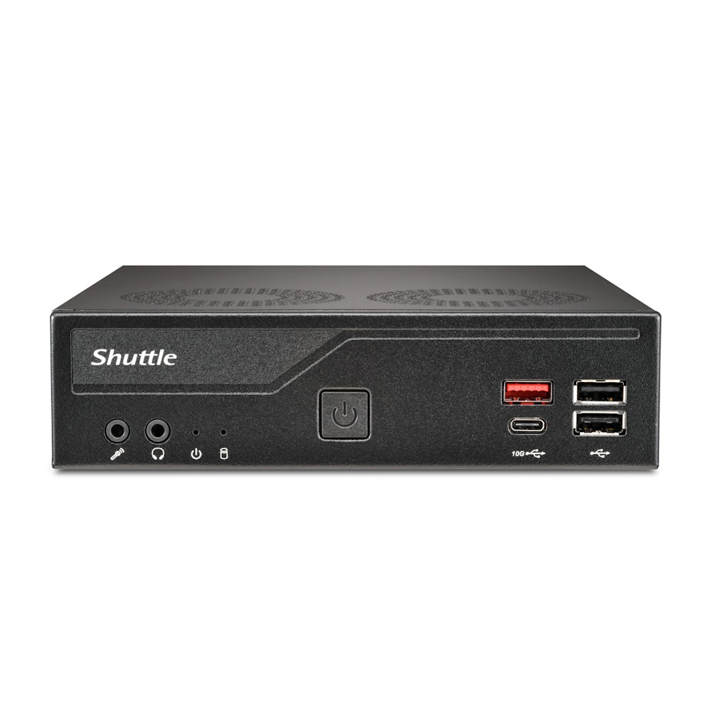 Shuttle PIB-DH810001 DH810 Slim PC, S1851, 1x HDMI (2.1) 1x DP, 1x USB-C (DP), 2x M.2, 2x LAN