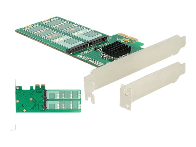 DeLOCK PCI Express Card > 4 x internal M.2 Key B - Low Profile Form Factor Lagringskontrol