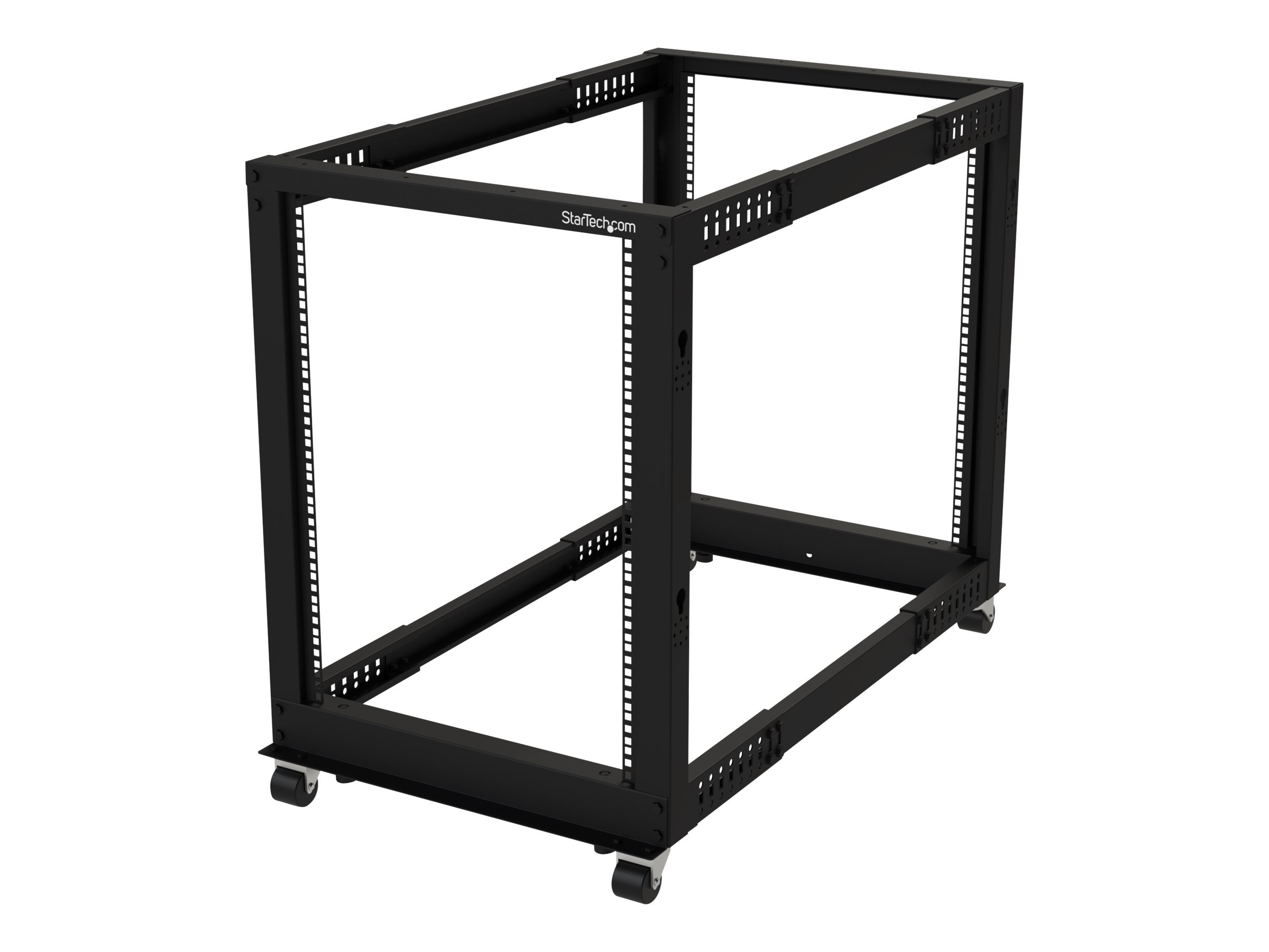 StarTech.com 15U 19" Open Frame Server Rack - 4 Post, Adjustable Depth 22 to 40" - Mobile Network Equipment Rack - HP ProLiant ThinkServer Rack Sort