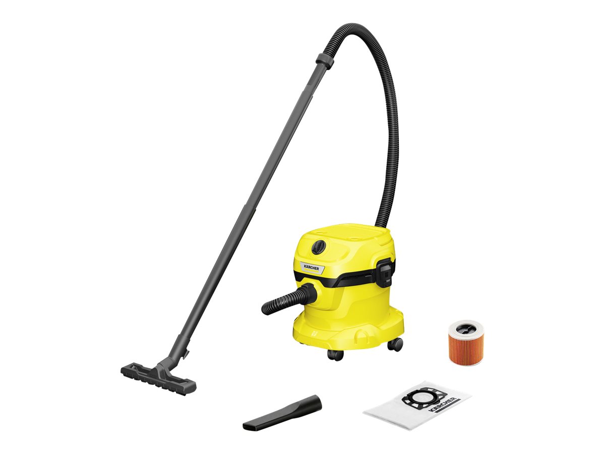 Kärcher WD 2 Plus V-12/4/18/C - Støvsuger - beholder - pose / uden pose - gul