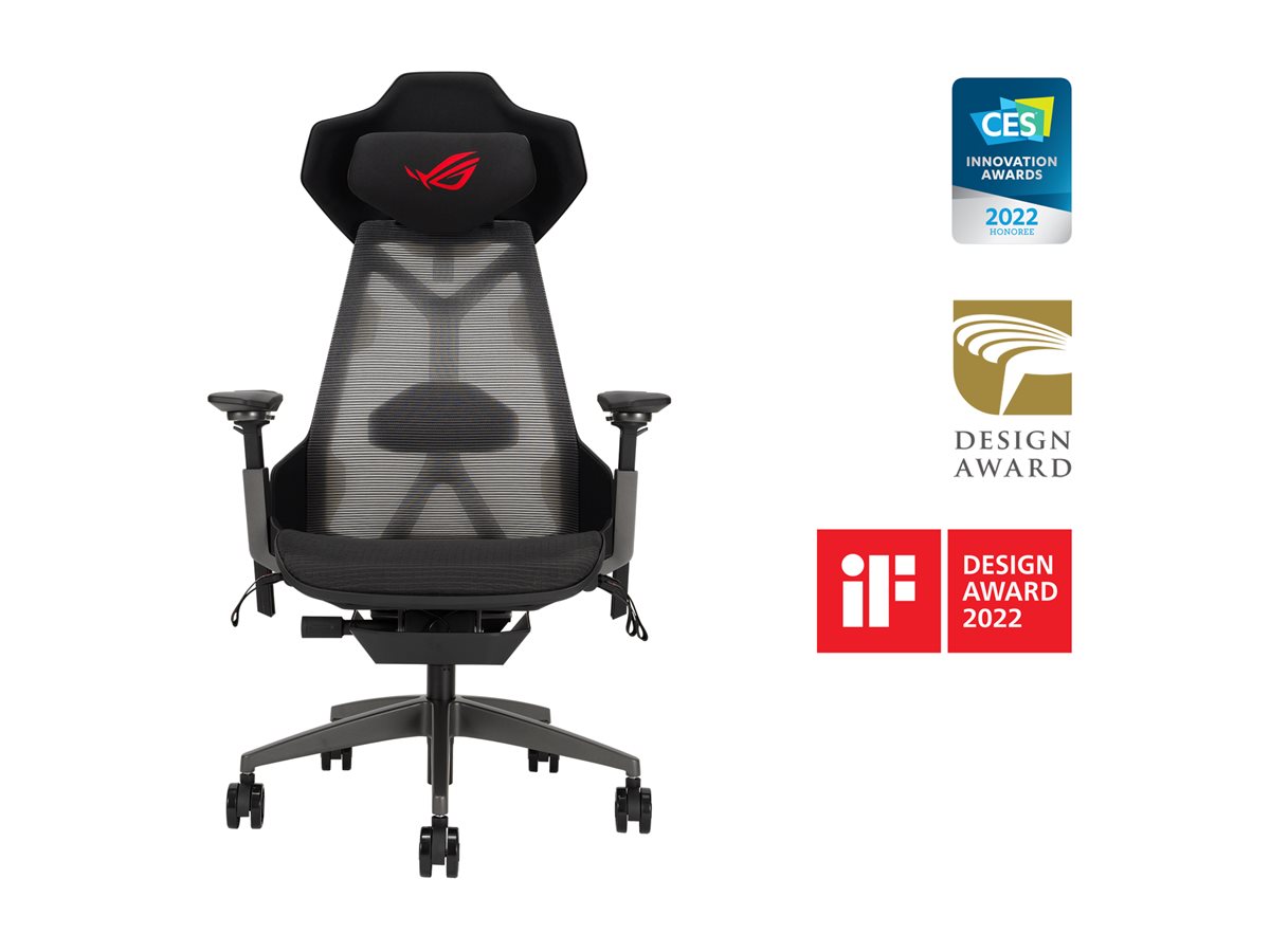 ASUS ROG Destrier Gaming Chair Kontor Stol - Sort - Mesh - Op til 150 kg
