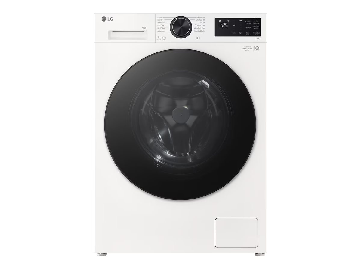 LG F2X50S9TWB - Vaskemaskine - Wi-Fi - bredde: 60 cm - dybde: 53.5 cm - højde: 85 cm - frontbetjening - 9 kg - 1200 rpm - essens hvid