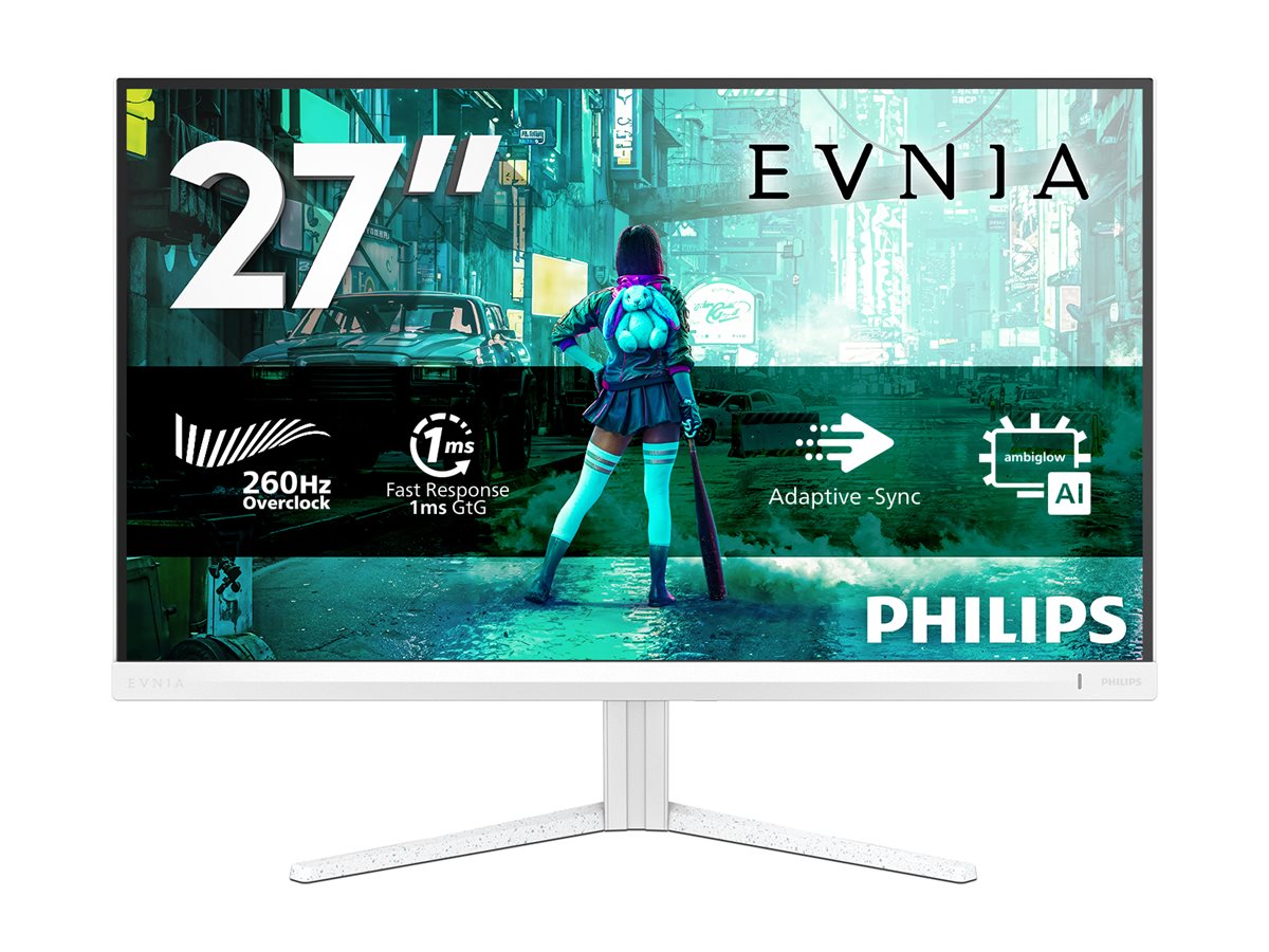 Philips Evnia 27M2N3201PL 27" Full HD gaming-skærm - hvid, 260 Hz, 1 ms Fast IPS