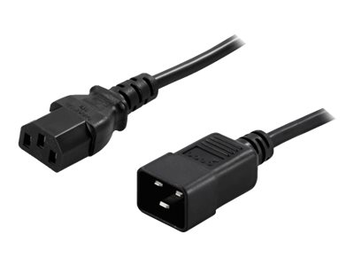 PowerWalker Forlængerkabel til strøm 1.8m Sort