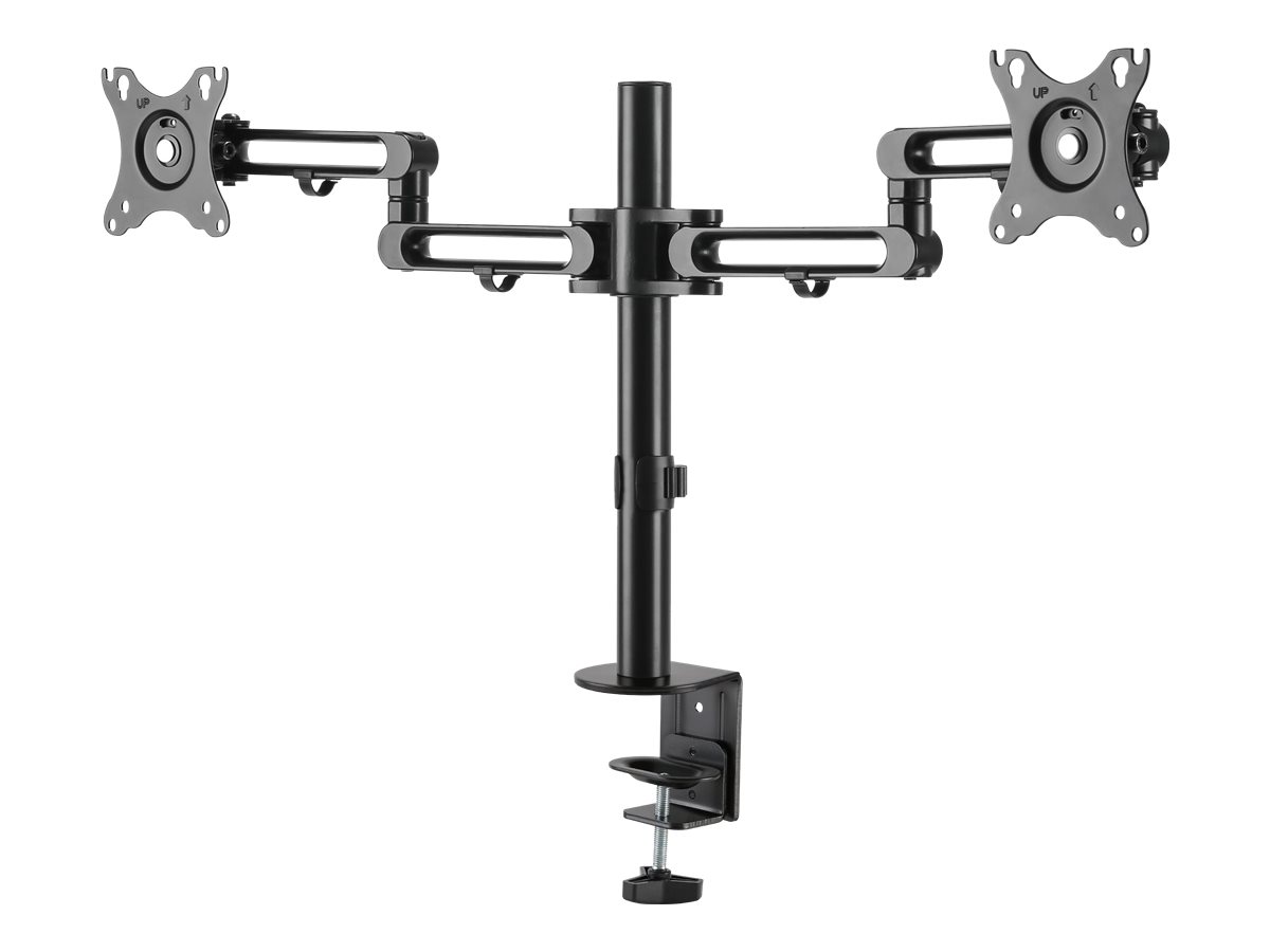 StarTech.com Desk Mount Dual Monitor Arm, Desk Clamp VESA Compatible Monitor Mount for up to 32" Displays, Ergonomic Articulating Monitor Arm, Height