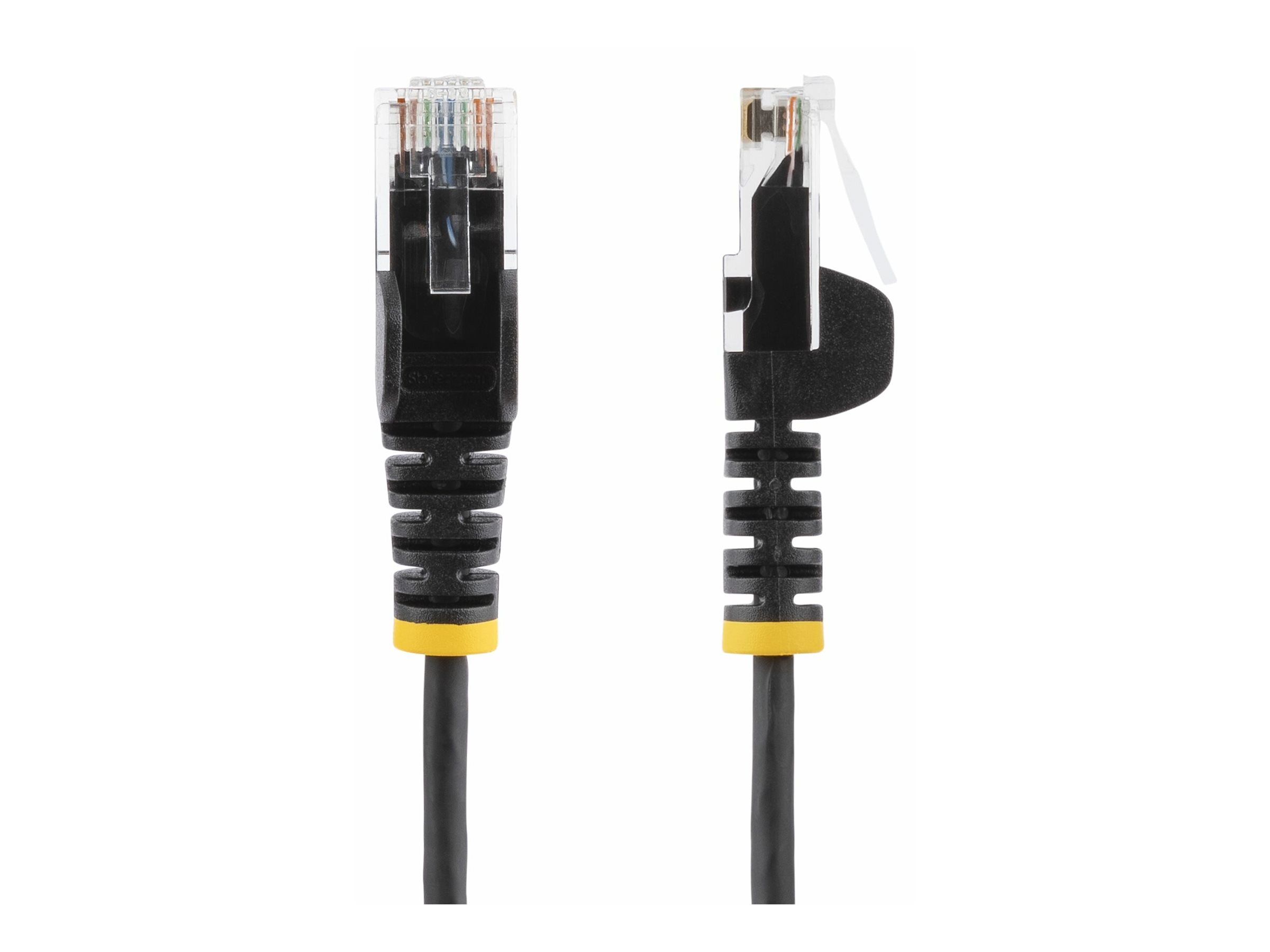 StarTech.com 1m CAT6 Cable - Black Slim CAT6 Patch Cord - Snagless - LSZH - patch cable - 1 m - black - Sort - 1m