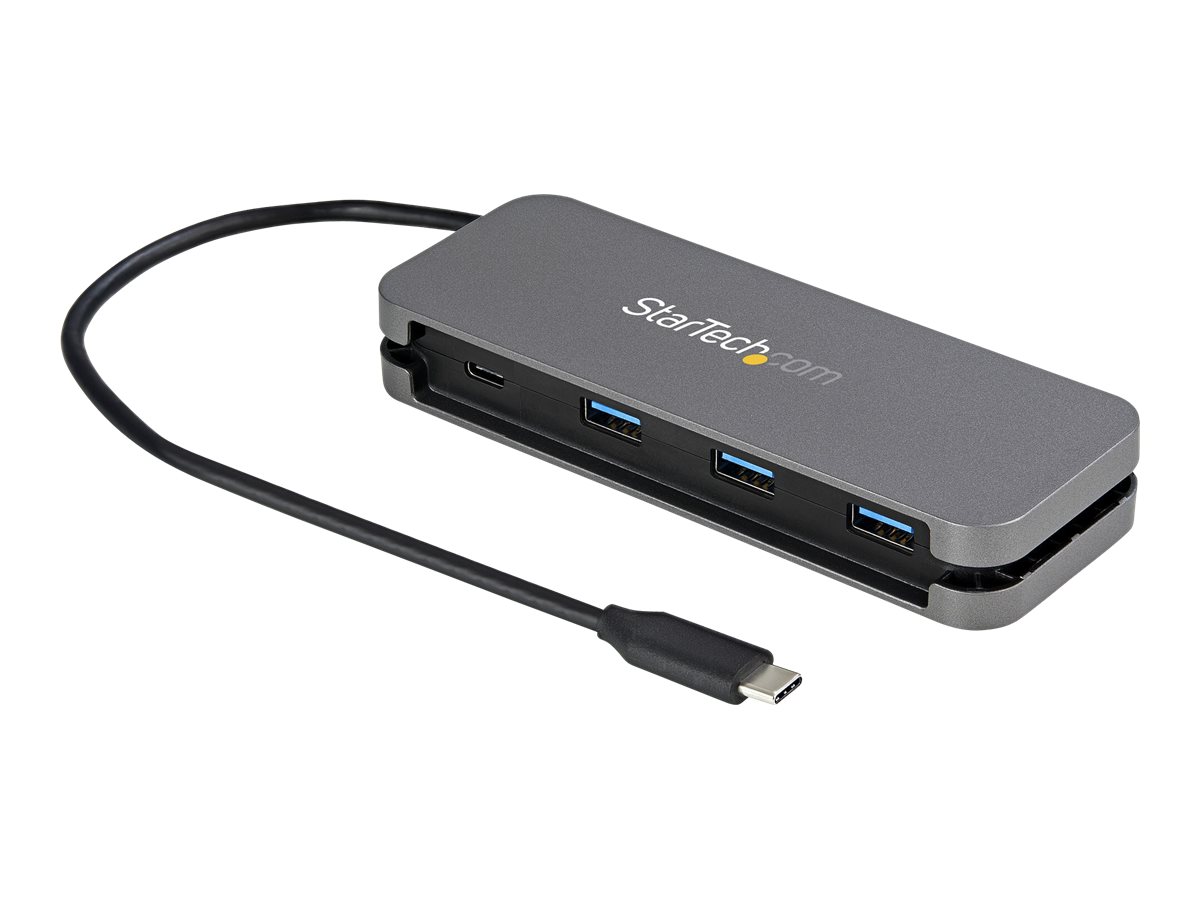 StarTech.com 4 Port USB C Hub - 3x USB-A/1xUSB-C - 5Gbps USB 3.0 Type-C Hub (3.2 Gen 1) - Bus Powered - 11.2" Cable w/ Cable Management (HB30CM3A1CB)