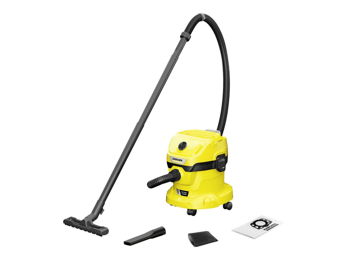 Kärcher WD 2-18 - Støvsuger - beholder - pose / uden pose - gul - intet batteri