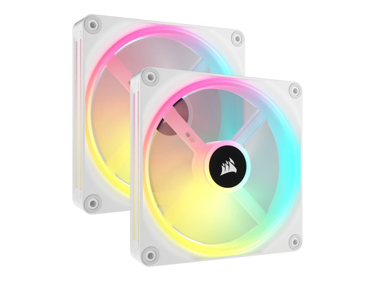 Corsair iCUE LINK QX140 RGB Starter Kit - White - Kabinet køler - 140mm - Hvid med RGB - 37 dBA
