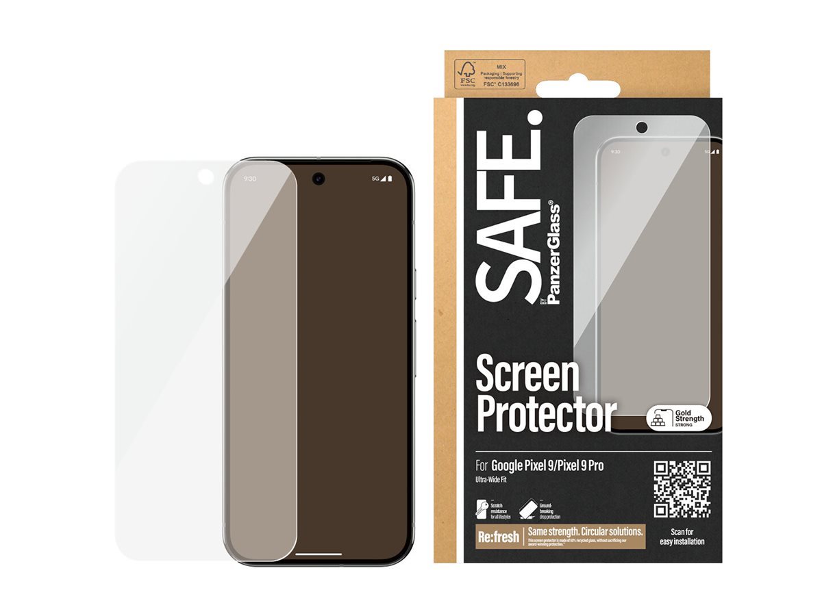 SAFE by PanzerGlass Screen Protector Google Pixel 9 | 9 Pro | Ultra-Wide Fit