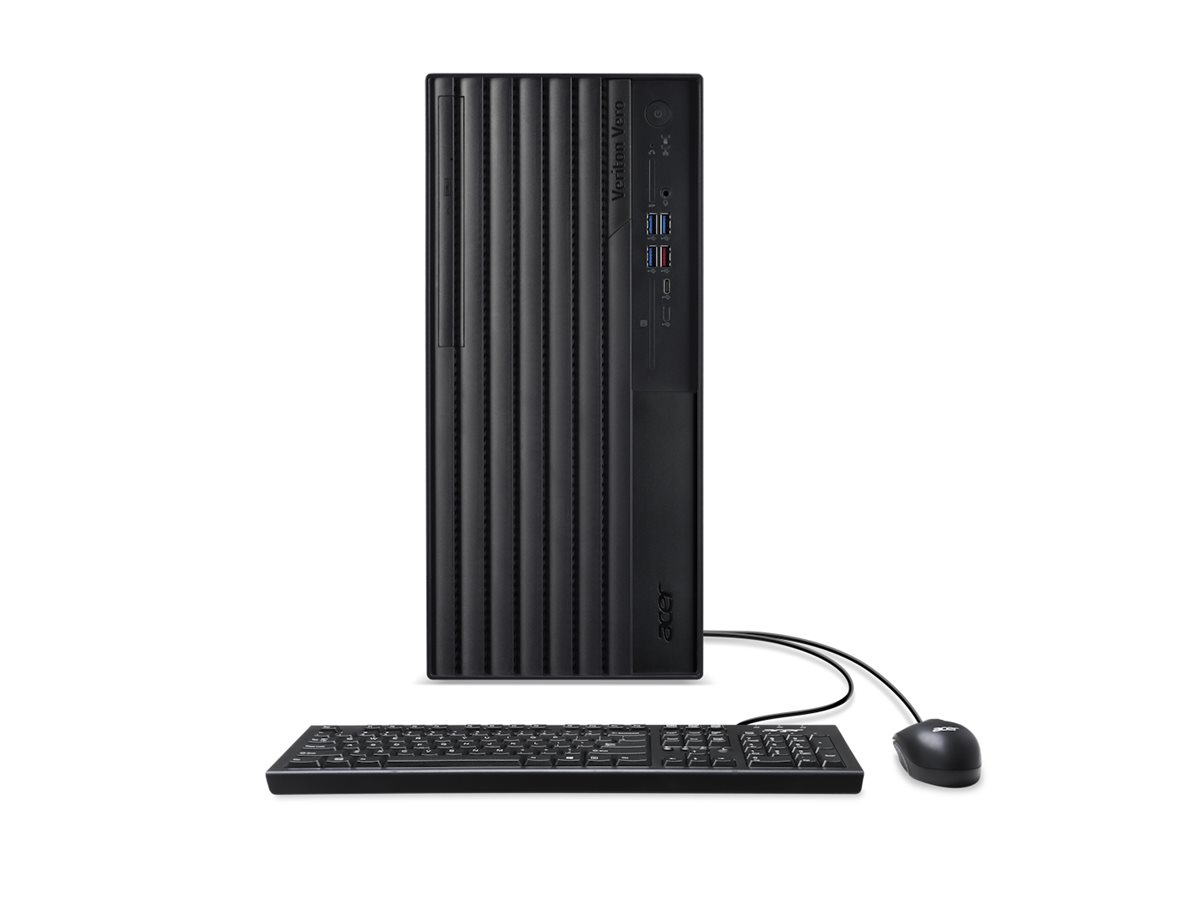 Acer Veriton Vero M4 VVM4720GT - Mid tower Core i7 i7-14700 / op til 5.4 GHz - RAM 16 GB - SSD 512 GB - DVD SuperMulti - UHD Graphics 770 - Gigabit Ethernet, IEEE 802.11ax (Wi-Fi 6E), Bluetooth 5.3 - Win 11 Pro - skærm: ingen