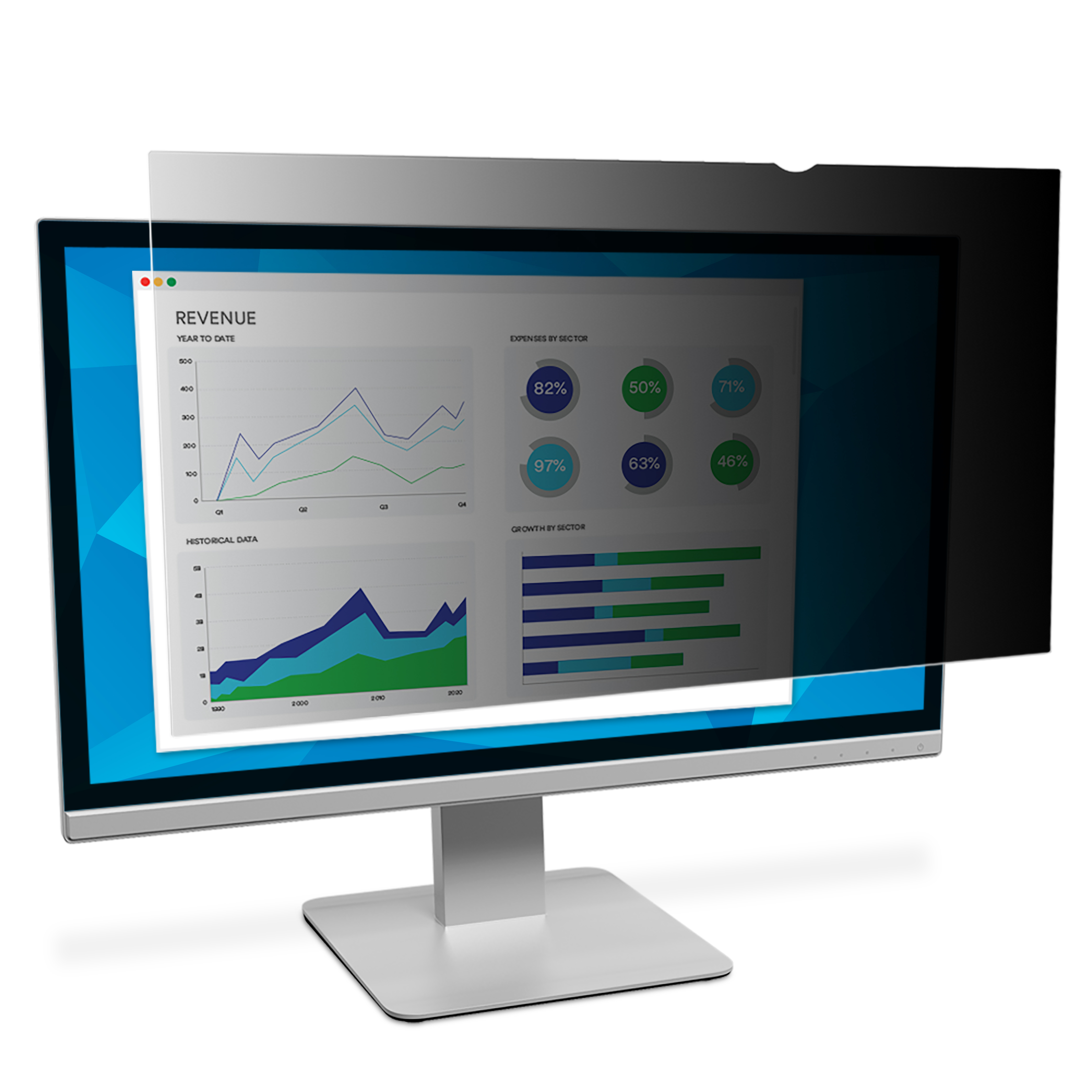 3M PF400W2E, 101,6 cm (40), 21:9, Monitor, Rammeløst display privatlivsfilter, Blank/mat, Refleksfri