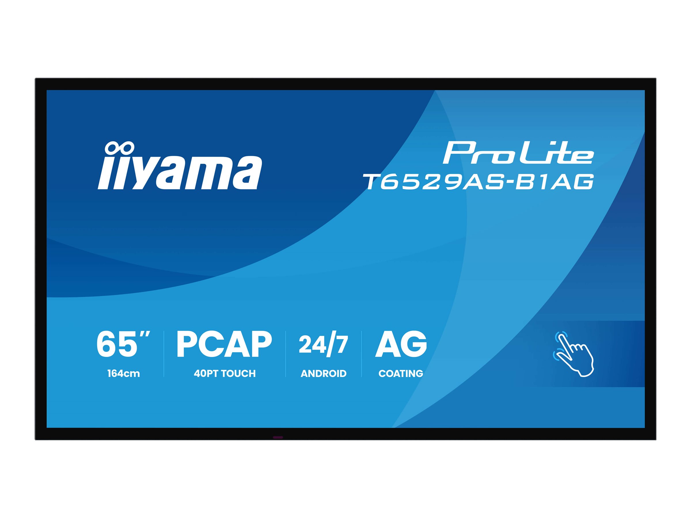 iiyama ProLite T6529AS-B1AG 65" Class (64.5" viewable) LED-backlit LCD display - 4K - for digital signage