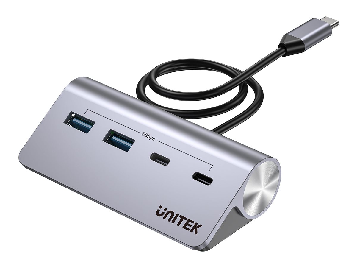 Unitek uHUB Q4 - hub - 4-in-1 - 4 ports USB hub - 4 ports - Grå