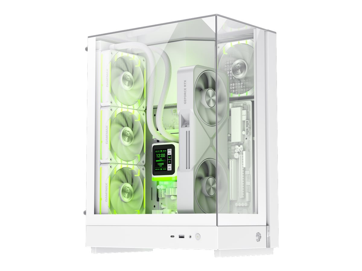 GameMax Infinity T20 WH Tower Micro ATX Hvid Transparent