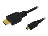 LogiLink 1.5m HDMI to HDMI Micro - M/M, 1,5 m, HDMI Type A (Standard), HDMI Type D (Micro), Sort