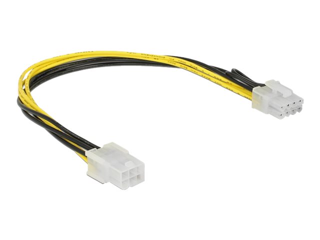 Delock Strømforsyningsadapter 30cm Sort Gul