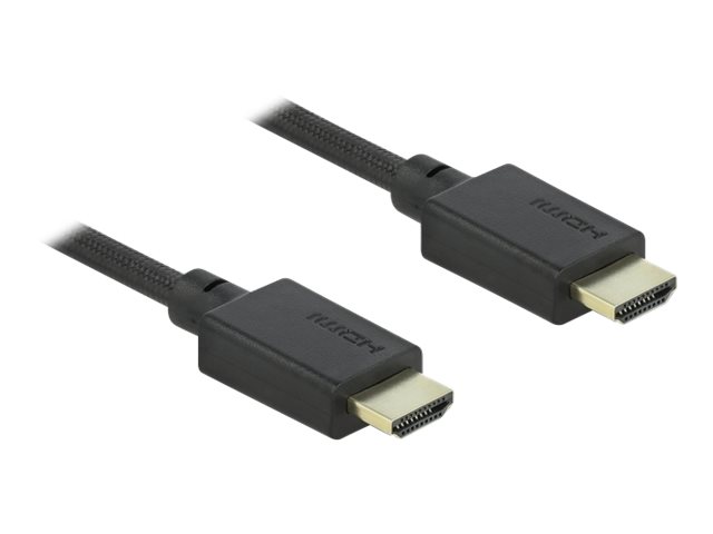 Delock HDMI-kabel 2m Sort