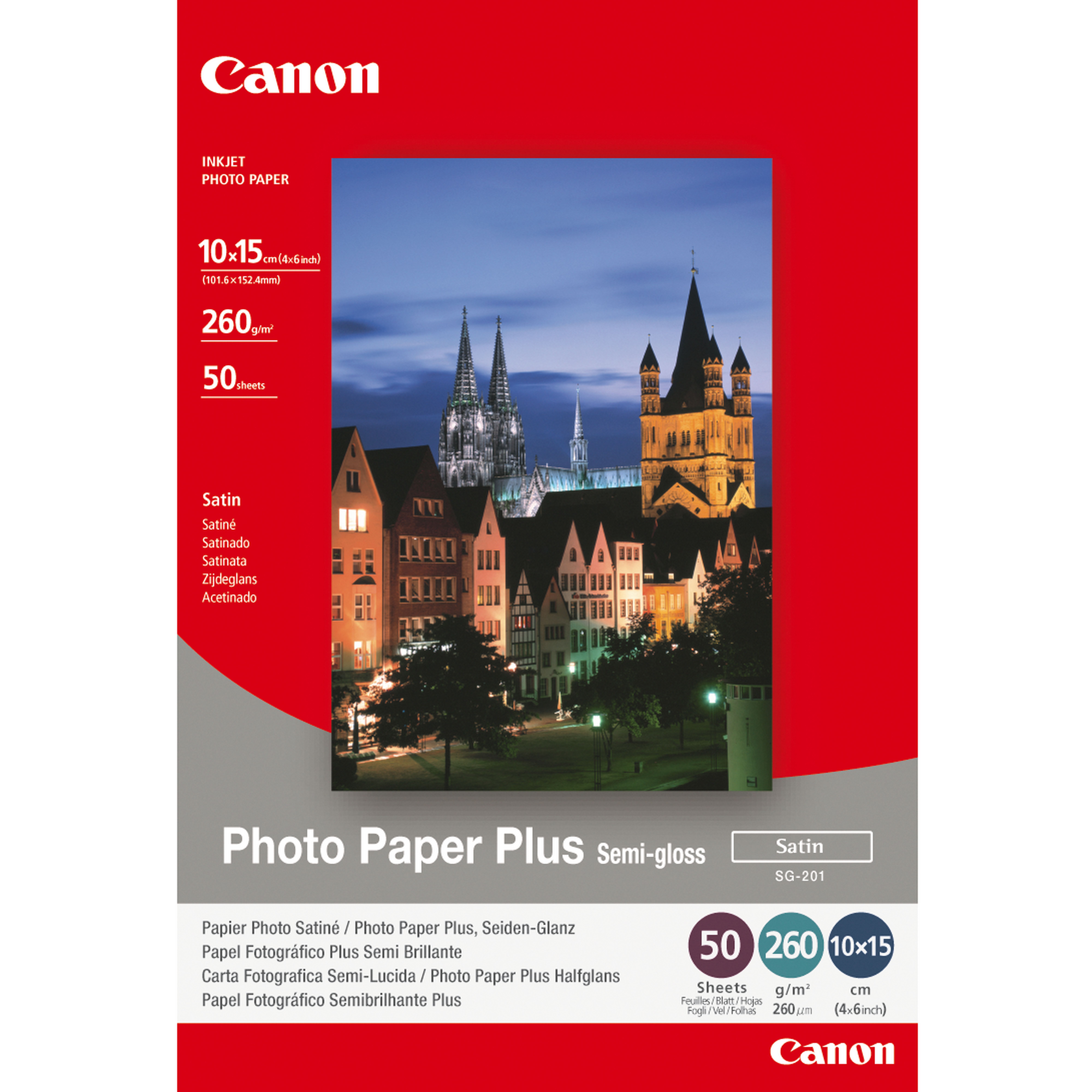 Canon Papir Photo Semi Glossy Sg-201 10x15cm 50-ark 260g