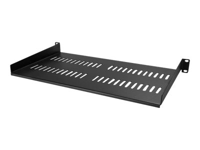 Startech 1U Vented Server Rack Cabinet Shelf, 10in Deep Fixed Cantilever Tray, Rackmount Shelf for 19 AV/Data/Network Equipment Enclosure with Cage Nuts & Screws, 44lbs Weight Cap. - 1U Network Rack Shelf (CABSHELFV1U) - Rackhylde - sort - 1U - 10