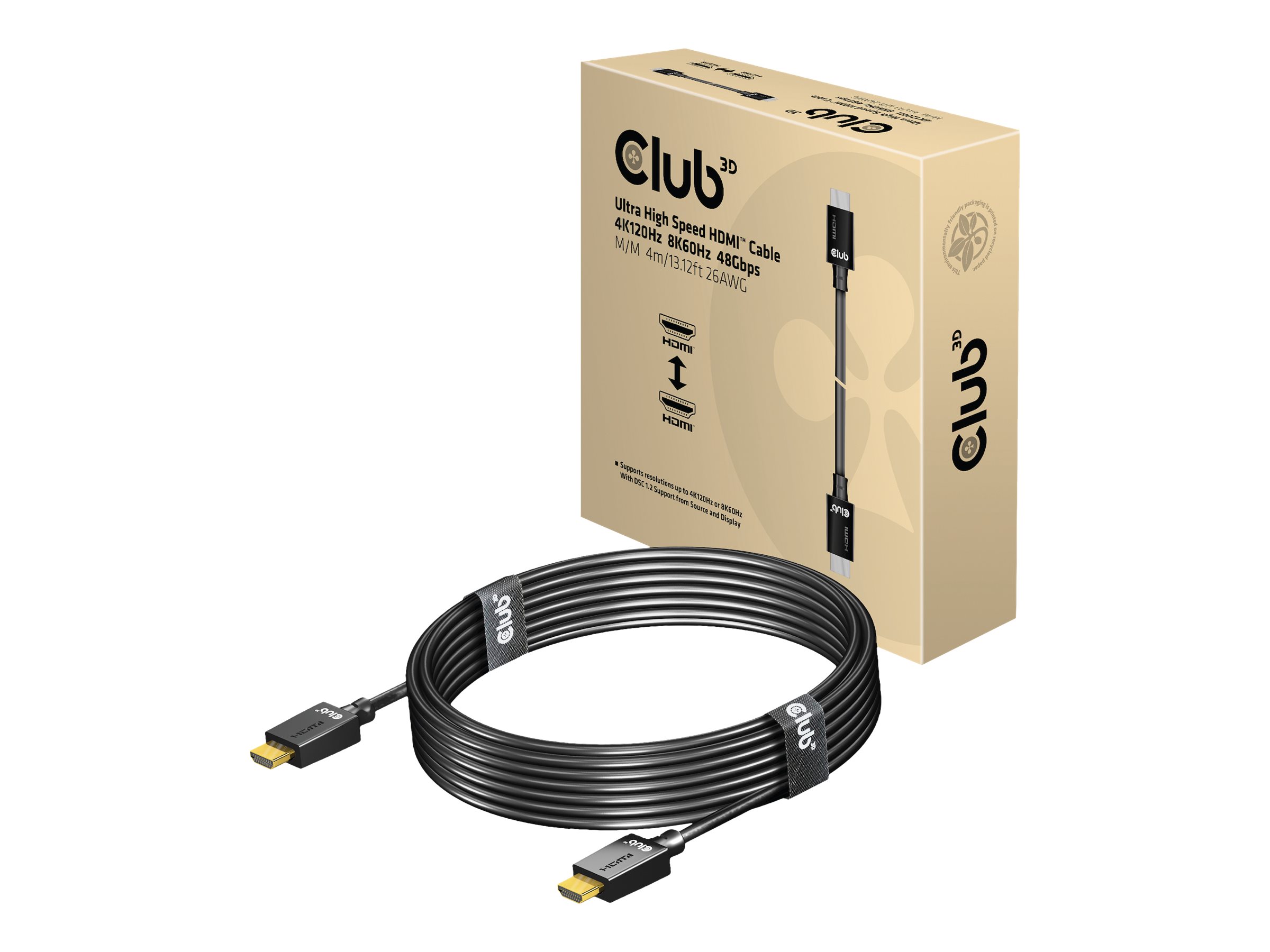 Club 3D CAC-1374 HDMI 2.1 kabel 4 m Sort