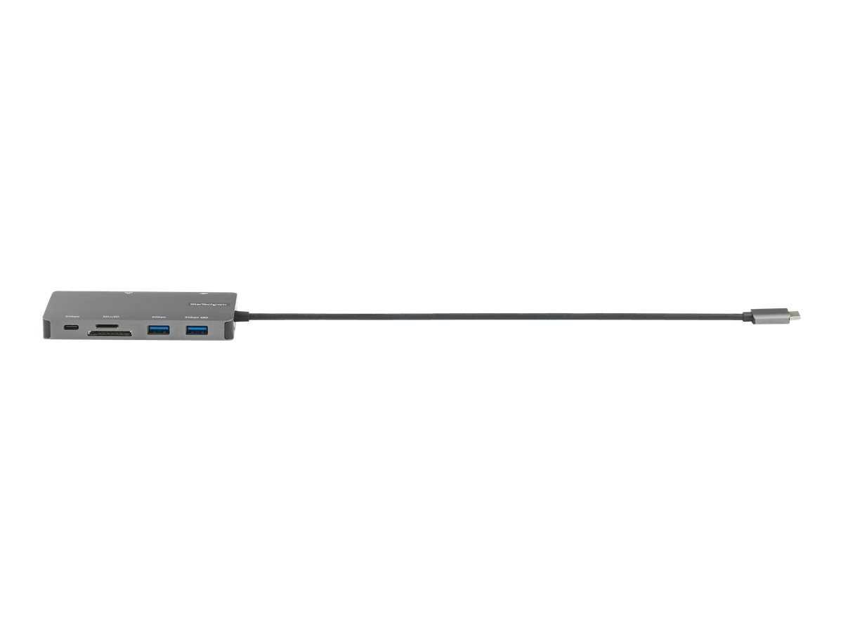 StarTech.com USB C Multiport Adapter, HDMI 4K 30Hz or VGA Travel Dock, 5Gbps USB 3.0 Hub (USB A / USB C Ports), 100W Power Delivery, SD/MicroSD Slot,