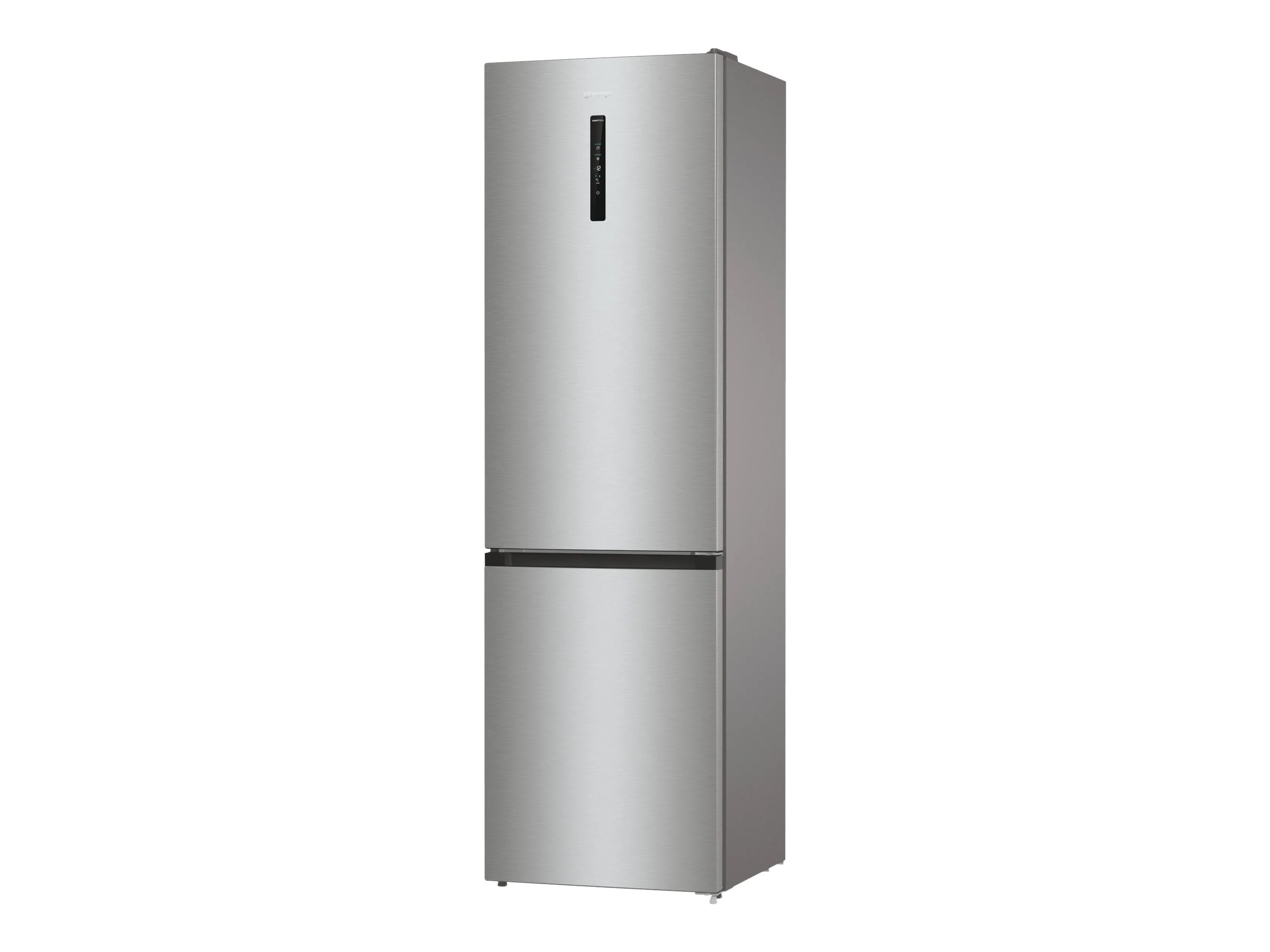 Gorenje NRK6202AXL4 - Køleskab/fryser - bund-fryser - bredde: 60 cm - dybde: 59.2 cm - højde: 200 cm - 331 liter - Klasse E - struktureret grå metallisk